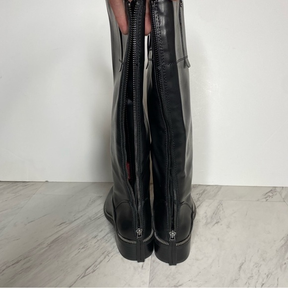 New! Franco Sarto Becks Faux Leather Black Riding Boot 7 1/2 - Picture 4 of 12